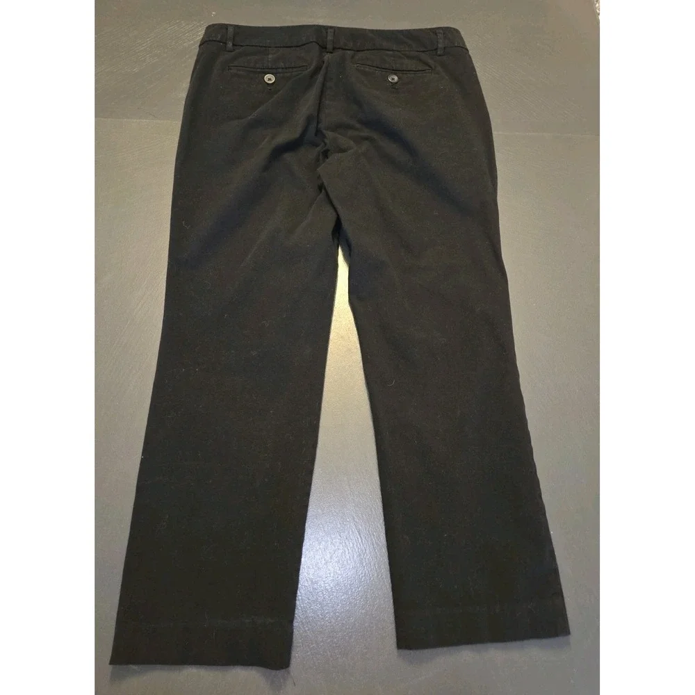 STYLUS Women's Black Dress Pants Cotton Blend Stretch Straight Leg Flat Front